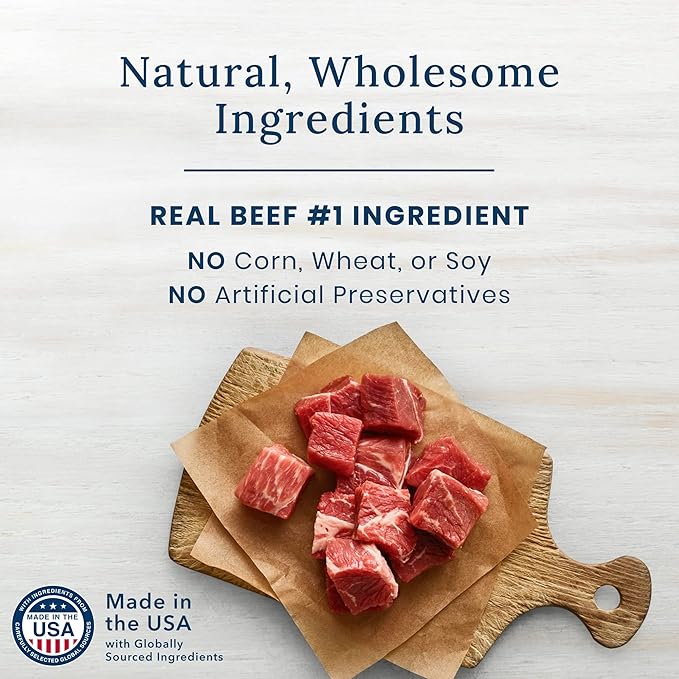 Blue Buffalo Nudges Jerky Cuts Natural Dog Treats, Beef, 16oz
