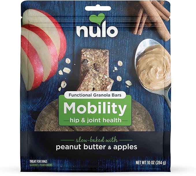 Nulo Functional Granola Bars, Healthy Dog Treats, Oven Baked, Made with Prebiotics and Probiotics, Contains No Added Salt, Sugar, or Molasses, 10 Ounce Bag