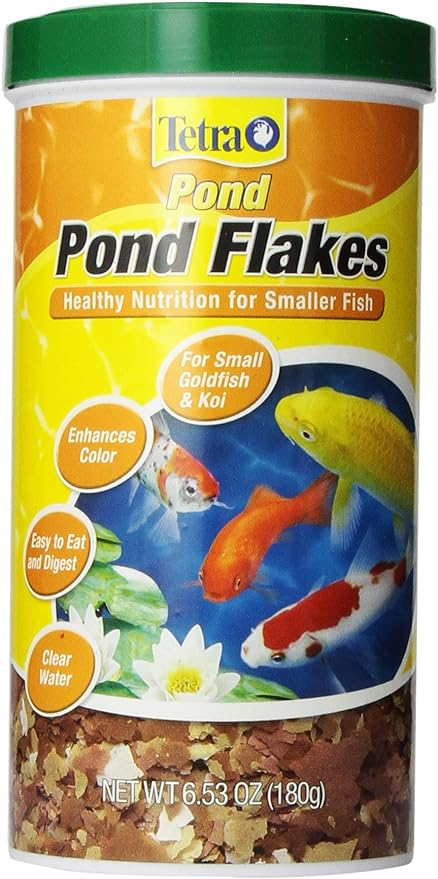 TetraPond Variety Blend, Pond Fish Food, for Goldfish and Koi Yellow 2.25 Pound (Pack of 1) & Pond Flakes Complete Nutrition for Smaller Pond Fish, Goldfish and Koi Fish, 6.35 oz