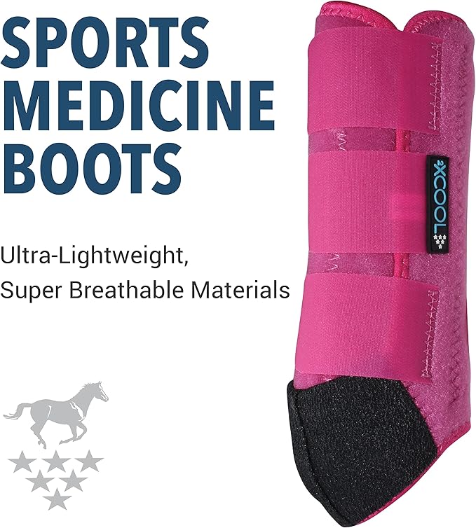 Professional's Choice 2XCOOL Sports Medicine Horse Boots | Protective & Breathable Design for Ultimate Comfort & Durability in Active Horses | Value 4 Pack | Small, Medium, Large