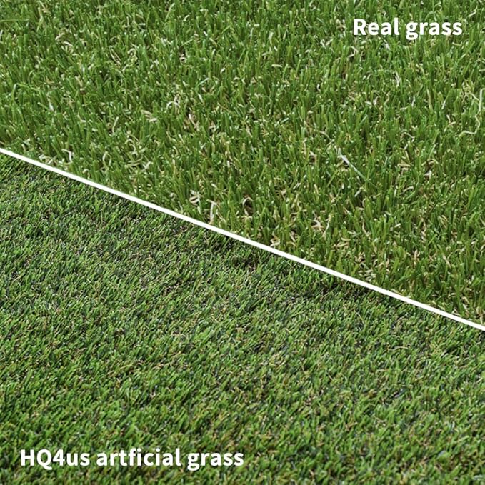 HQ4us Dog Grass Pad with Tray Large 34”×23” Dog Litter Box Toilet with 2×Artificial Grass for Dogs with Hemmed Edge, Pee Pads for Dogs, Realistic, Less Stink, Potty for Balcony