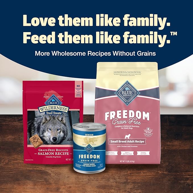 Blue Buffalo Freedom Grain-Free Small Breed Dry Dog Food, Supports High Energy Needs, Made in the USA With Natural Ingredients, Chicken & Potatoes, 11-lb. Bag