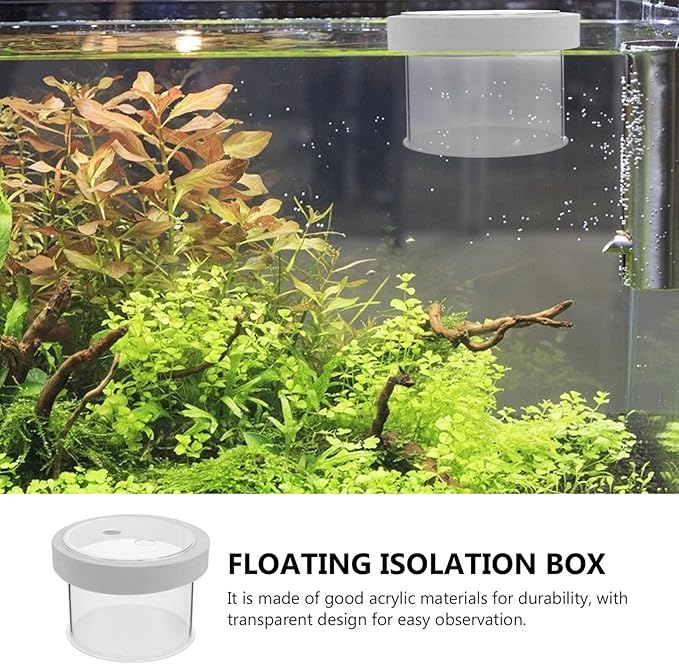 Box Fish Tank Box Baby Fish Separator Fish Spawning Incubator Aquarium Breeding Tank Aquarium Incubator Betta Fish Tank Floating Aquarium White Acrylic Small Fish