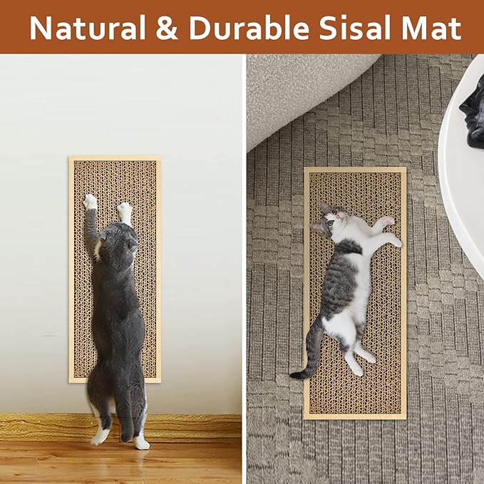 Splicing Cat Scratch Pad: Cat Scratchers for Indoor Cats and kitten, 2 Pack Cat Scratching Pad, Cat Scratcher Cardboard, Cat Scratching Pad, Premium Scratch from Cats, Double-Sided Design