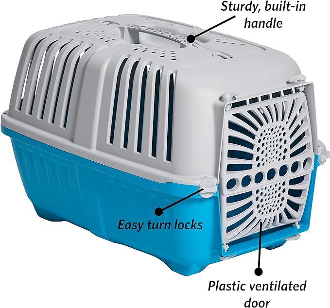 MidWest Homes for Pets Spree Travel Pet Carrier | Hard-Sided Pet Kennel Ideal for XS Dog Breeds, Small Cats & Small Animals | Dog Carrier Measures 22.3L x 14.2 W x 15H - Inches