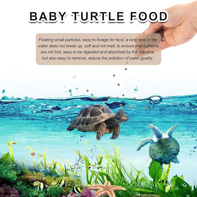 Aquatic Turtle Food Floating - Baby Turtle Nutri Stick All Natural Food for Aquatic Turtles Axolotl Bearded Dragon Crested Gecko Frogs (9 OZ)