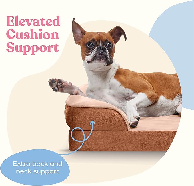 Pitpet Large Dog Bed - Orthopedic Foam, Plush Velvet, Waterproof, Easy Care, Dog-Friendly