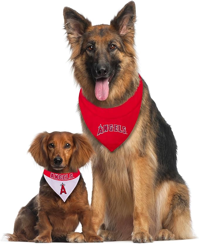 Pets First LAA-3217-S-M MLB Los Angeles Angels Reversible Pet Bandana, Small/Medium, MLB Team Color