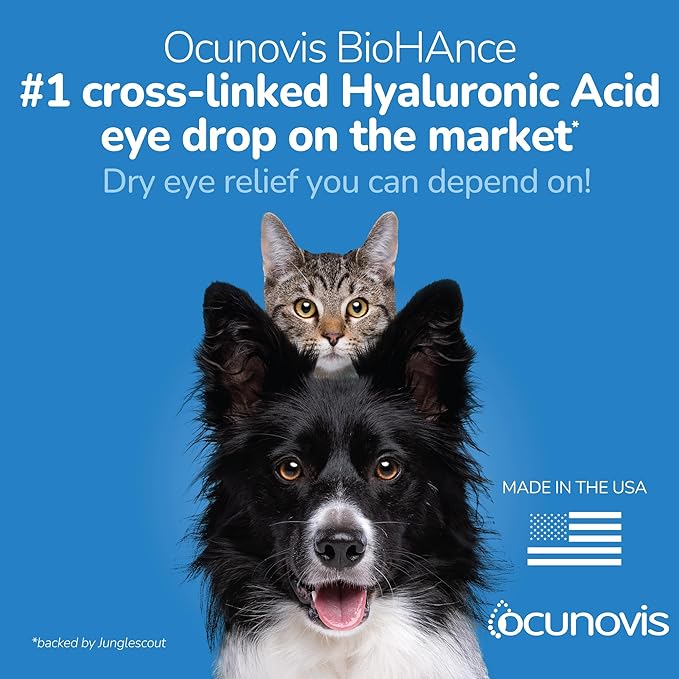 Sentrx Ocunovis Gel Eye Drops for Dogs & Cats, Eye Lube for Dogs Allergy Relief Lubricant, Dogs with Dry Eyes, Artificial Tears, 5 ml