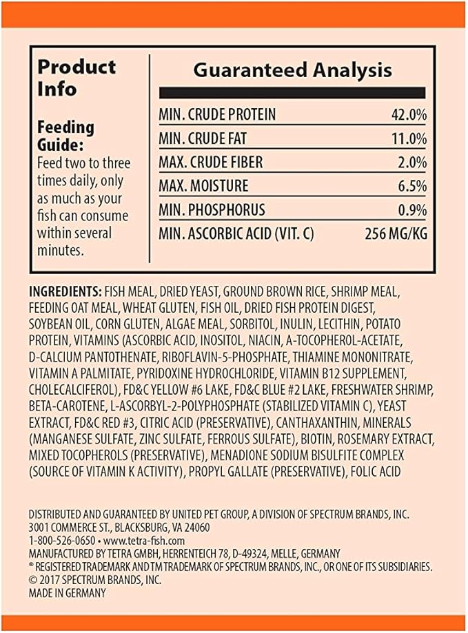 Tetra Goldfish Flakes, Nutritionally Balanced Diet for Aquarium Fish, Vitamin C Enriched Flakes, 1 oz (36 Pack)