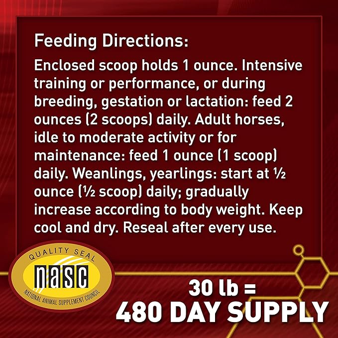 Pro Accel Health & Wellness Formula, Horse Supplement, 30 Pounds, 480-Day Supply