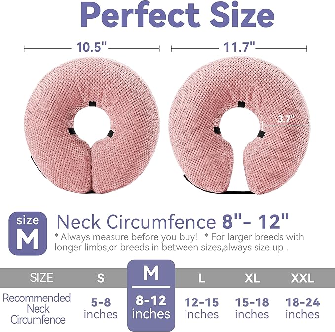 Soft Inflatable Dog Cone Collar for Large Medium Small Dogs Cats After Surgery - Dog Neck Donut, E Collar, Elizabethan Collar Alternatives for Dogs Recovery