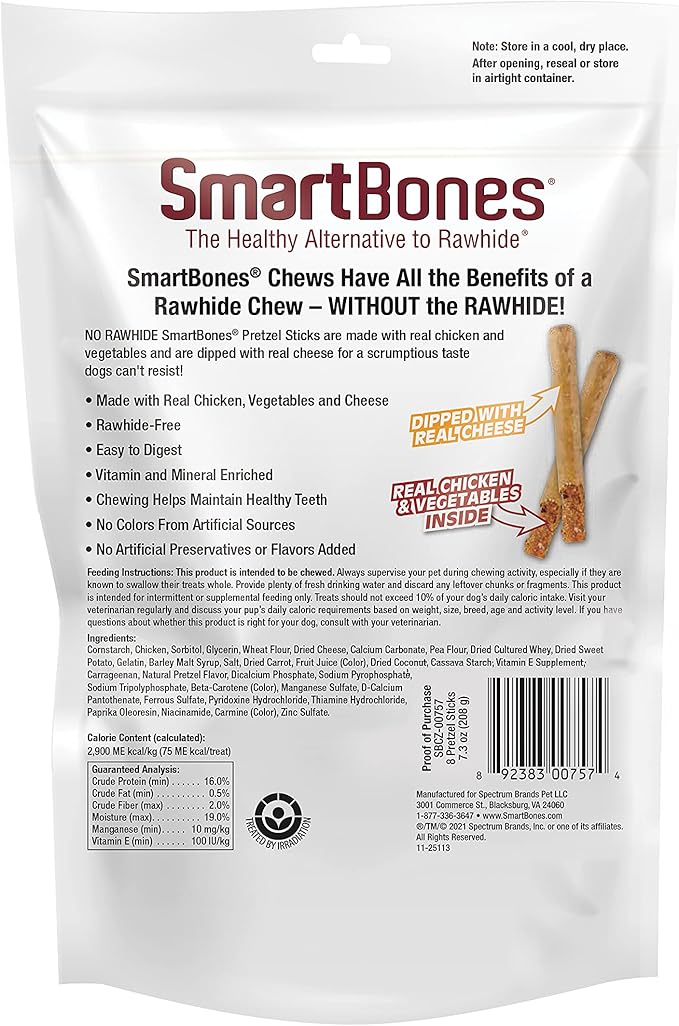 SmartBones No Artificial Colors or Preservatives Pretzel-Style Chews, Treat Your Dog to a Fun Shapped Rawhide-Free Chew