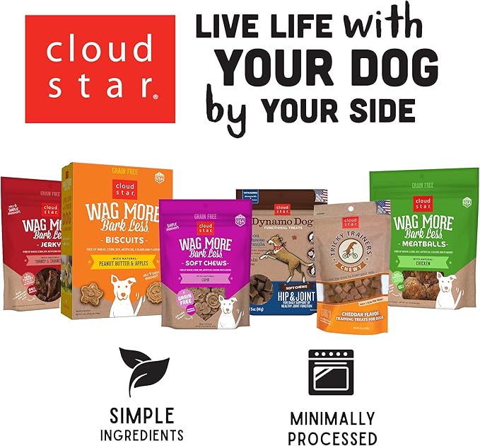 Cloud Star Dynamo Dog Soft Chews Hip & Joint Grain Free Dog Treats, Bacon & Cheese, 14 oz. Pouch