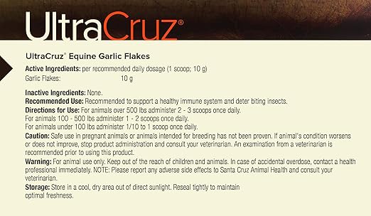 UltraCruz Equine Garlic Flakes Supplement for Horses, 2 lb