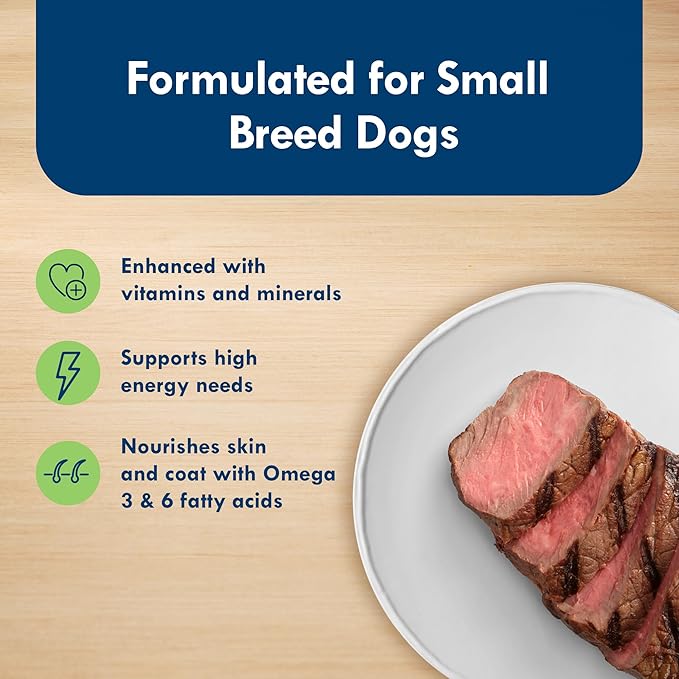 Blue Buffalo Delights Natural Adult Small Breed Wet Dog Food, Variety Pack, Made with Natural Ingredients, Filet Mignon & New York Strip Recipe in Hearty Gravy, 3.5-oz. Cups (12 Count, 6 of Each)