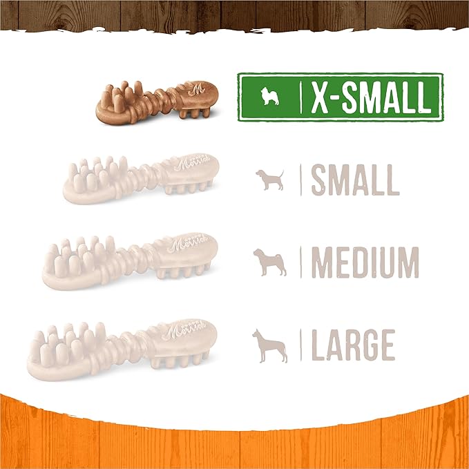 Merrick Fresh Kisses Natural Dental Chews, Treats Infused with Pumpkin and Cinnamon for Tiny Dogs 5-15 Lbs - 5.3 oz. Pouch