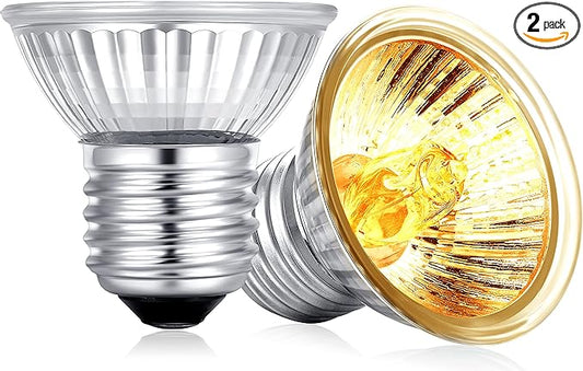 Reptile UV Bulb, 2 Pack Reptile 50W UVB Bulbs, Habitat Basking Heat Bulb, UVB Light Bulb, Reptile Heat Lamp Bulb for Terrarium(E27,110V)