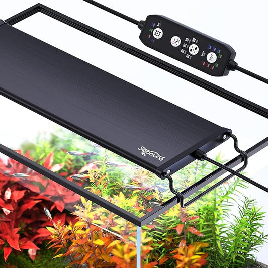 24/7 Mode LED Aquarium Light for Plants-Full Spectrum Fish Tank Light with Timer, Auto On/Off, 7 Colors, Adjustable Brightness, 3 Modes for 36 Inch to 42 Inch Freshwater Tank, 36W