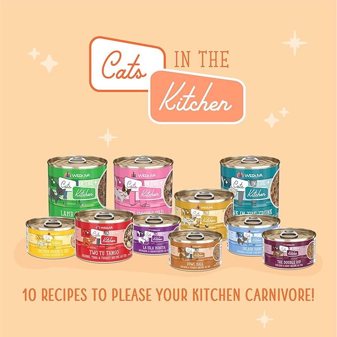 Weruva Cats in The Kitchen, Kitchen Cuties Variety Pack, Wet Cat Food, 6oz Cans (Pack of 24)