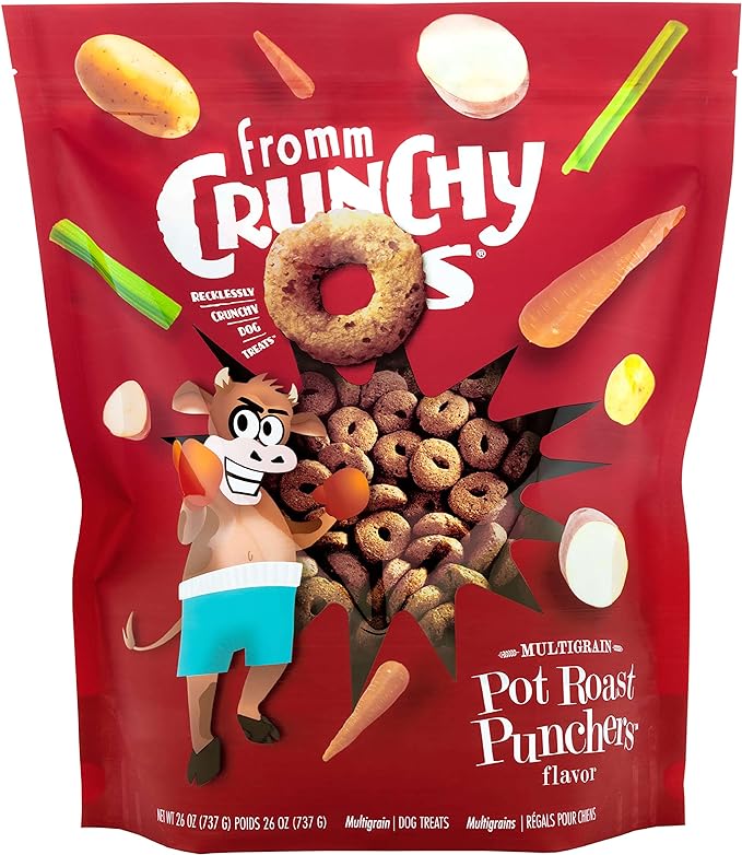 Fromm Crunchy Os Pot Roast Punchers Dog Treats - Premium Crunchy Dog Treats - Beef Recipe - 26 oz