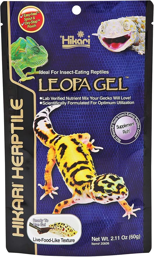 Hikari LeopaGel Food for Insect-Eating Reptiles, 2.11 oz (60g)