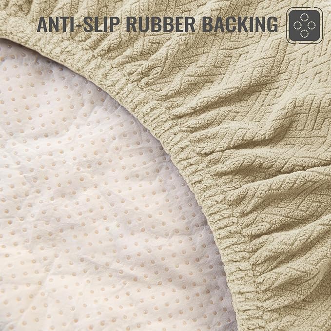 nanbowang Waterproof Dog Bed Covers Replacement Washable Pet Hair Easy to Remove, Dog Pillow Cover Quilted, Pet Bed Cover Lovely Puppy Bed Cover for Dog/Cat (35X44X6 (1pack), beige)