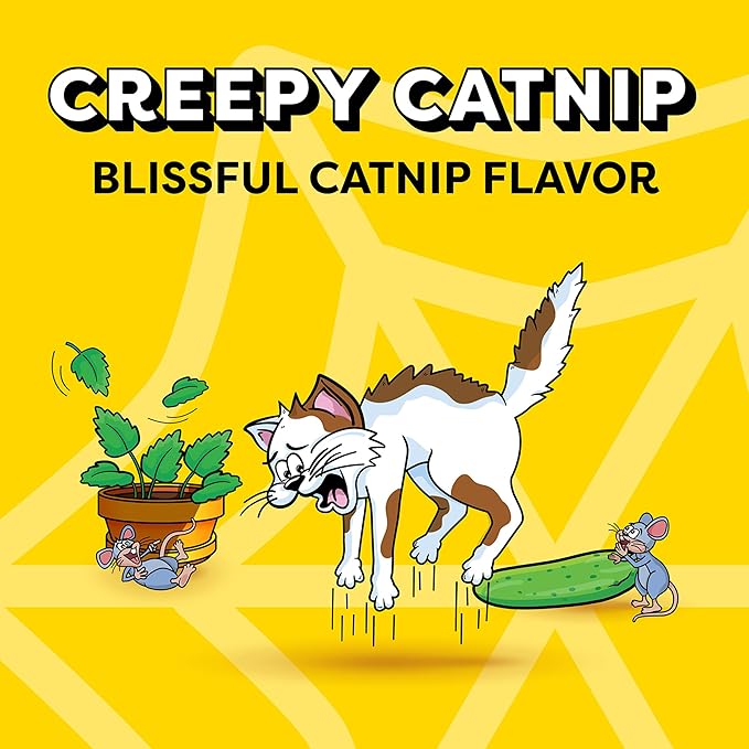 Temptations Classic Crunchy and Soft Cat Treats Creepy Catnip Blissful Catnip Flavor, 16 oz. Tub