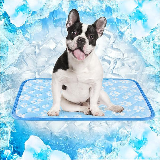Self-Cooling Mat for Dogs Medium, 30'' x 20''- Endothermic Color Changing Arc-Chill Cooling Fiber - Washable Non-Toxic Summer Pet Outdoor Bed, Non-Slip, Foldable, Quick-Dry Dog Blanket