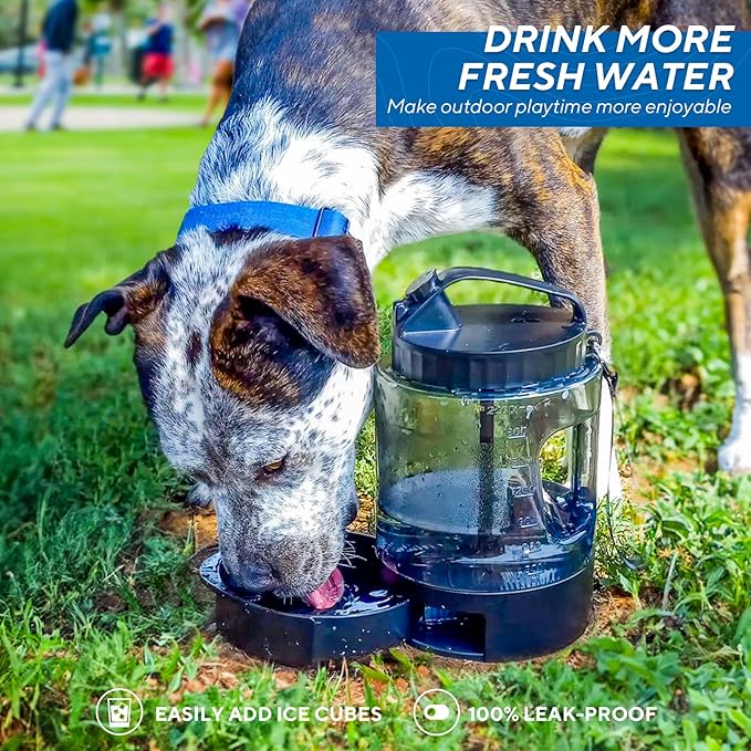 Dog Water Bowl Dispenser,Travel Dog Bowls for Camping Dog Park Hunting, 77OZ Dog Water Dispenser with Pull-Out Travel Water Bowls for Dogs,Dog Travel Water Bowl Dispenser Pet Dog Water Bottle,BPA Free