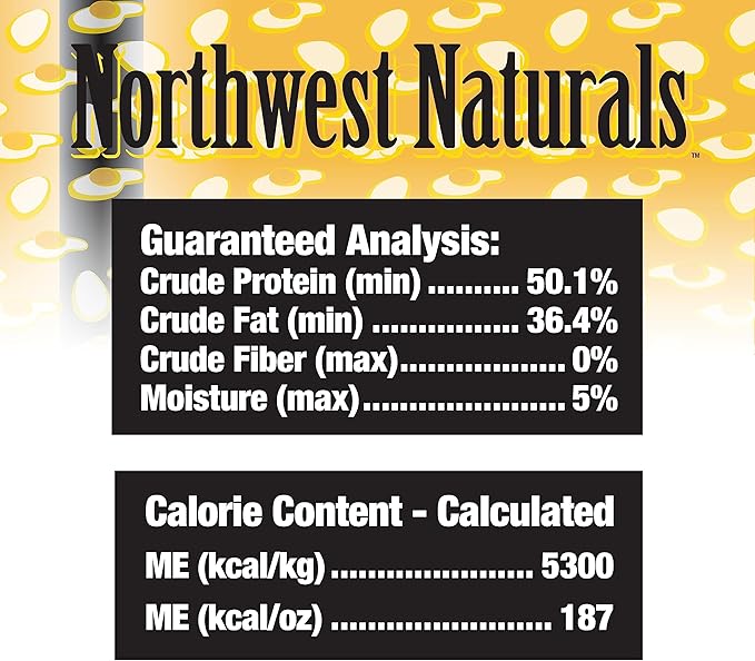 Northwest Naturals Freeze-Dried Whole Chicken Egg Functional Topper - for Dogs & Cats - Healthy, 1 Ingredient, Human Grade Pet Food, All Natural - 4 Oz (Packaging May Vary)(Pack of 2)