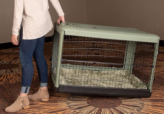 Pet Gear “The Other Door” 4 Door Steel Crate for Dogs/Cats with Garage-Style Door, Includes Plush Bed + Travel Bag, No Tools Required, 3 Models, 3 Colors