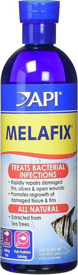 API (2 Pack) Melafix Antibacterial Fish Remedy 16-Ounce Bottles