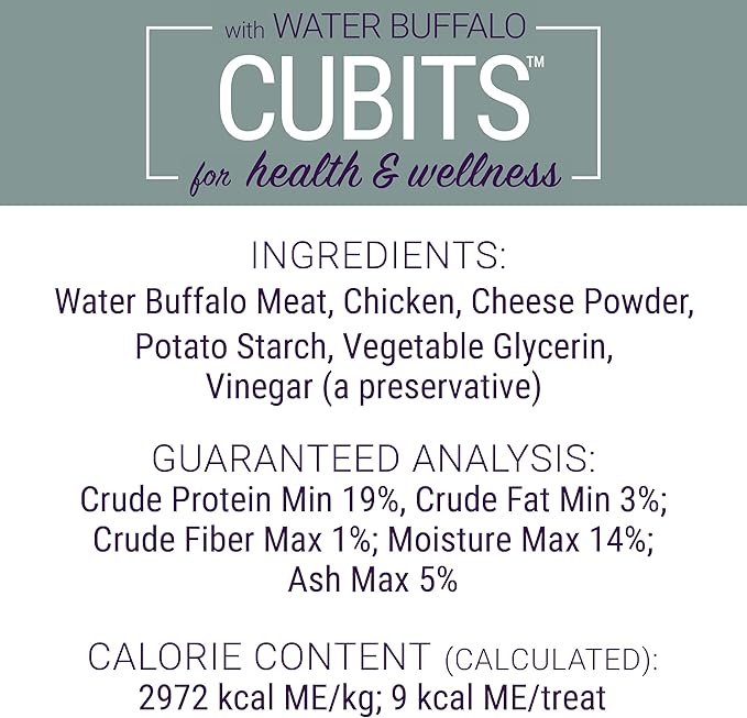 Himalayan Dog Chew Cubits with Water Buffalo, Natural Dog Training Treats, Gluten Free, Lactose & Grain Free, No Crumbs, No Sticky Mess, Small Dog Treat, 3.5 oz Resealable Pouch