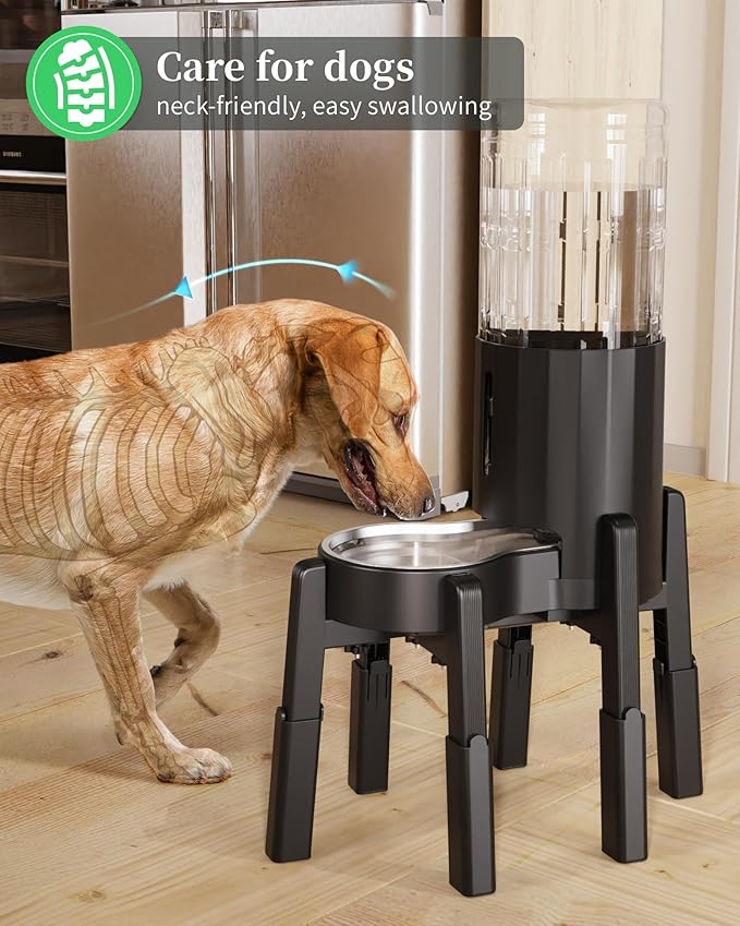 CZPET Dog Water Dispenser Stand, Holder for Pet Automatic Feeders, Width and Height Adjustable Elevated Stand for Pet Feerders, Suitable for Large dogs [Stand Only]