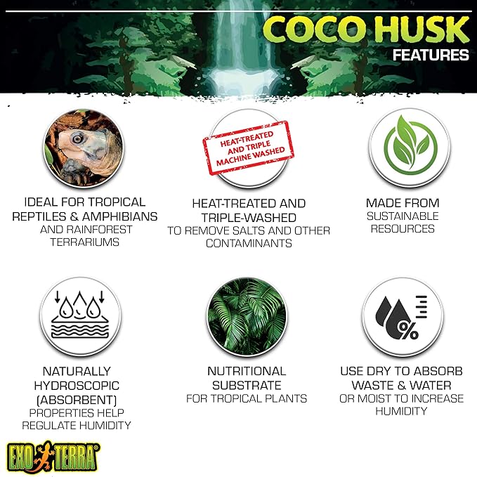 Exo Terra Coco Husk, 7.2-Quart (Packaging May Vary)