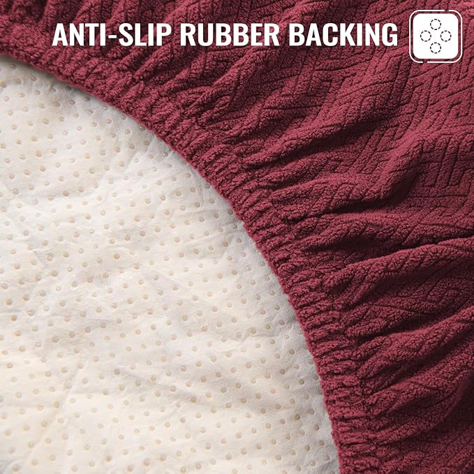 nanbowang Waterproof Dog Bed Covers Replacement Washable Pet Hair Easy to Remove, Dog Pillow Cover Quilted, Pet Bed Cover Lovely Puppy Bed Cover for Dog/Cat (27X36X6 (1pack), Burgundy)