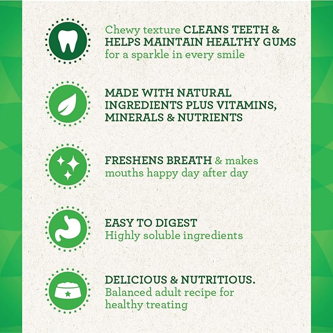 Greenies Original Petite Natural Dental Care Dog Treats, 54 oz. Pack (90 Treats)