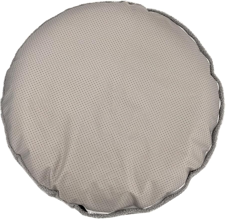 Waterproof Faux Fur Donut Dog Bed Replacement Cover Only Round Dog Bed Cover with Zipper 27 Inch