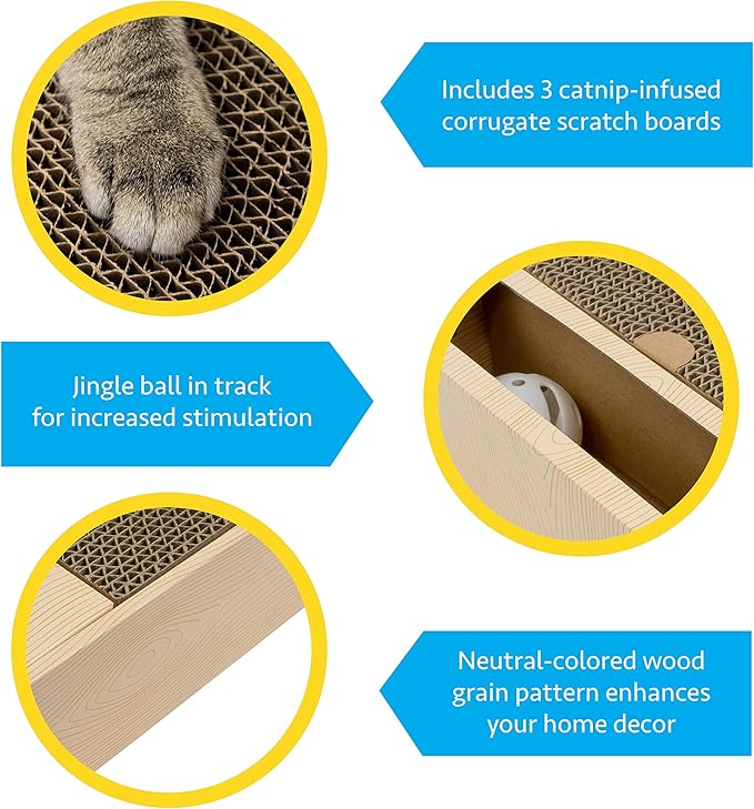 Kitty City Catnip Infused Scratcher with Ball Track