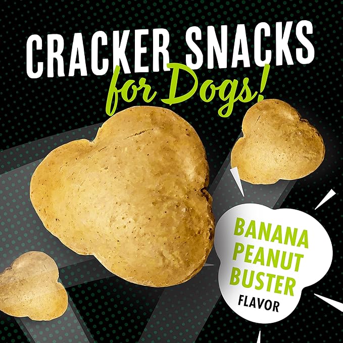 Fromm Pop'etts Banana Peanut Buster Cracker Dog Snacks - Premium Dog Treats - Banana Recipe - 6 oz
