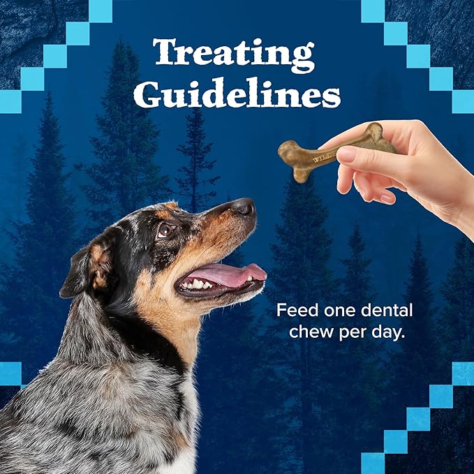 Blue Buffalo Wilderness Wild Bones Grain-Free Dental Chews Dog Treats, Small, 10-oz Bag