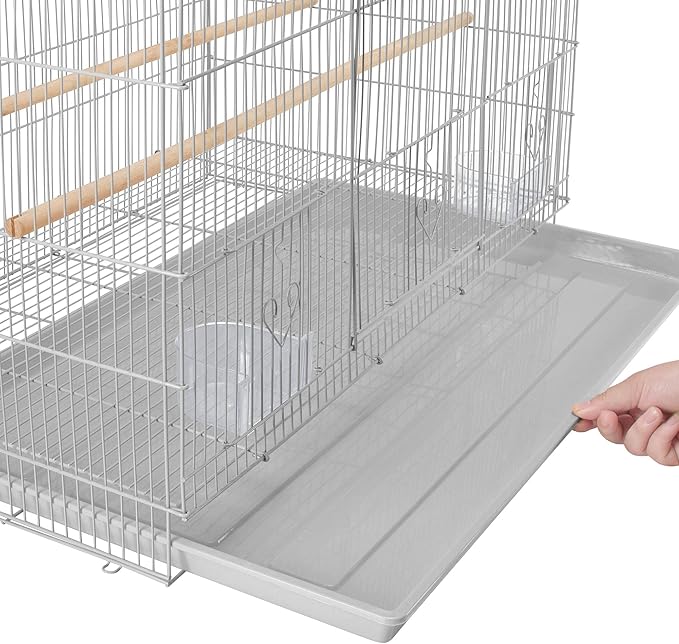 Yaheetech 30inch Length Iron Flight Bird Cage, Prakeet Cage Cockatiels Cage Flight Bird Cage for Conures Lovebirds