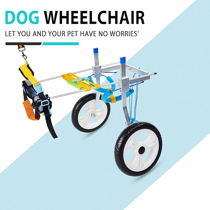 Adjustable Dog Wheelchair for Back Legs| Pet Wheelchairs with Disabled Hind Legs Walking|Stabel & Light Weight (7-Size) (L)