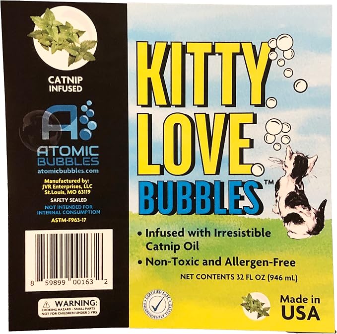 Love Catnip Scented Bubbles 32oz. Refill Bottle multi