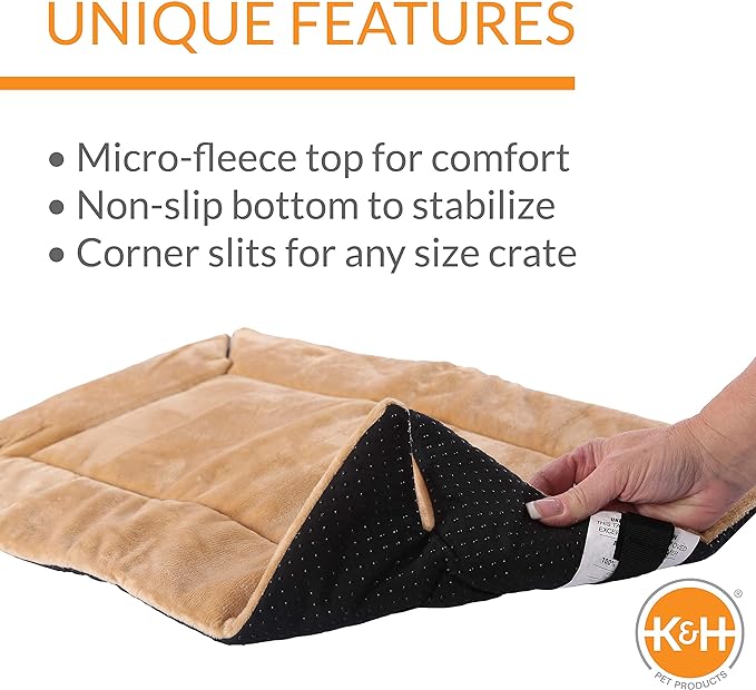 K&H Pet Products Self-Warming Crate Pad Tan Large 25 X 37 Inches
