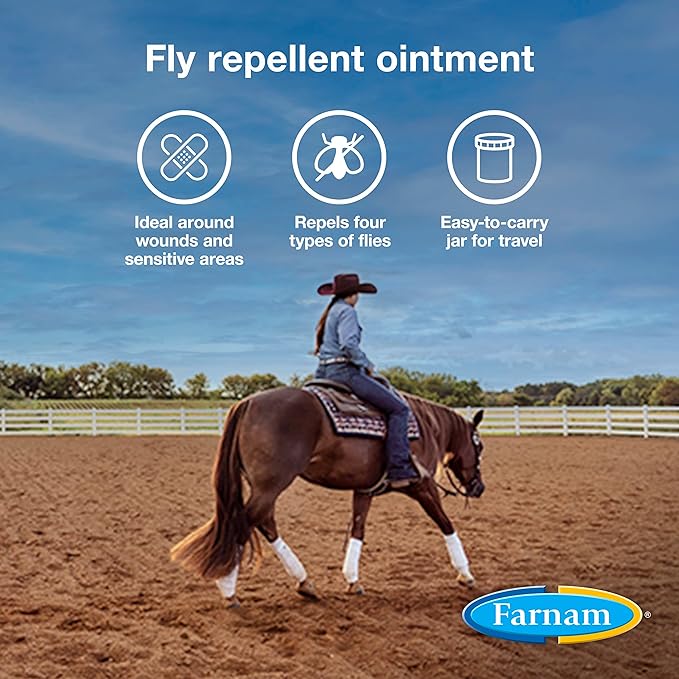 Farnam SWAT Fly Repellent Ointment for Wounds, Sores, Scratches and Abrasions Pink 7 Ounces