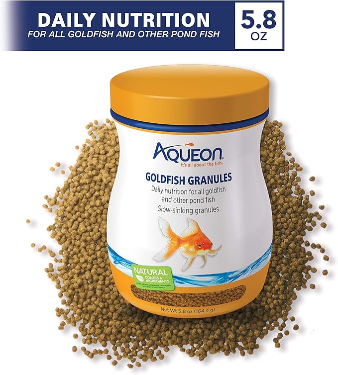 Aqueon Goldfish Fish Food Slow Sinking Granules, 5.8 Ounce, 100106053