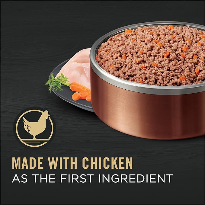 Purina Pro Plan High Protein Dog Food Wet Pate, Chicken and Carrots Entree - (Pack of 12) 13 oz. Cans