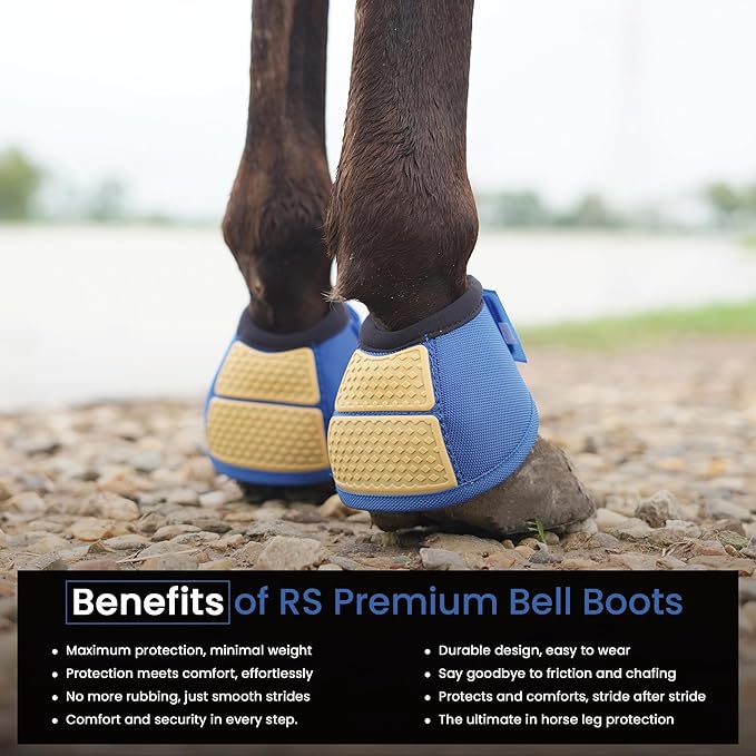 Bell Boots | Prevent Horses from Injury | Professional Bell Boots for Horses with Superb Protection, Durability, Comfort, Relaxable & Lightweight | Easily Remove mud & dust